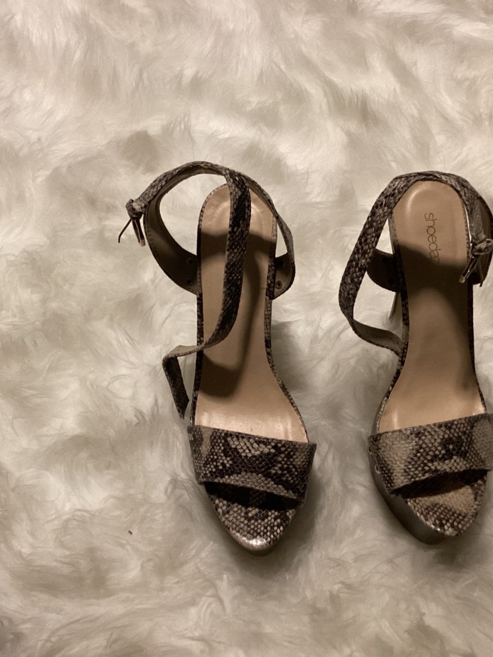 Snake Skin Platform Heels